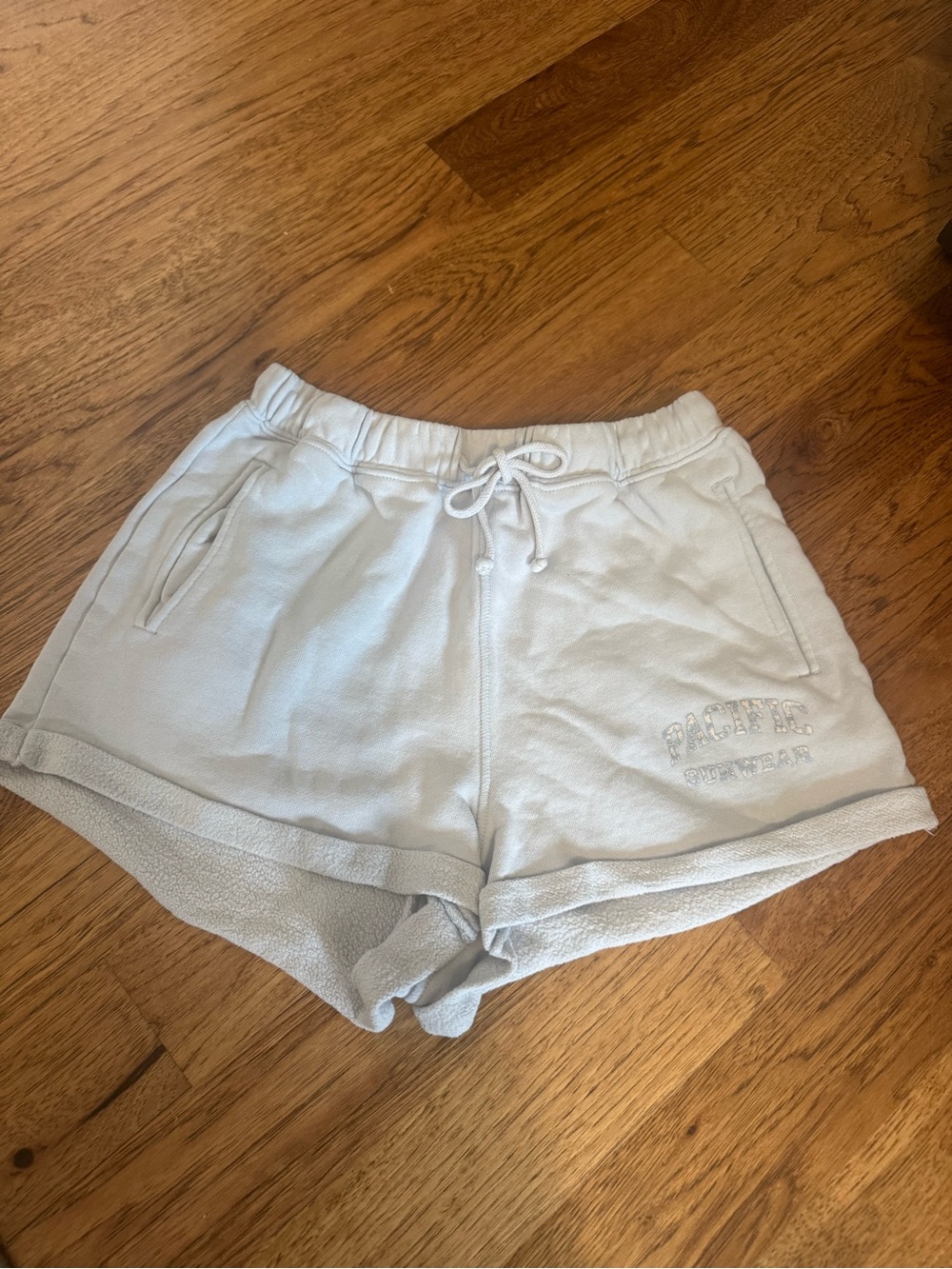PacSun Light Blue Athletic Terry Drawstring Shorts